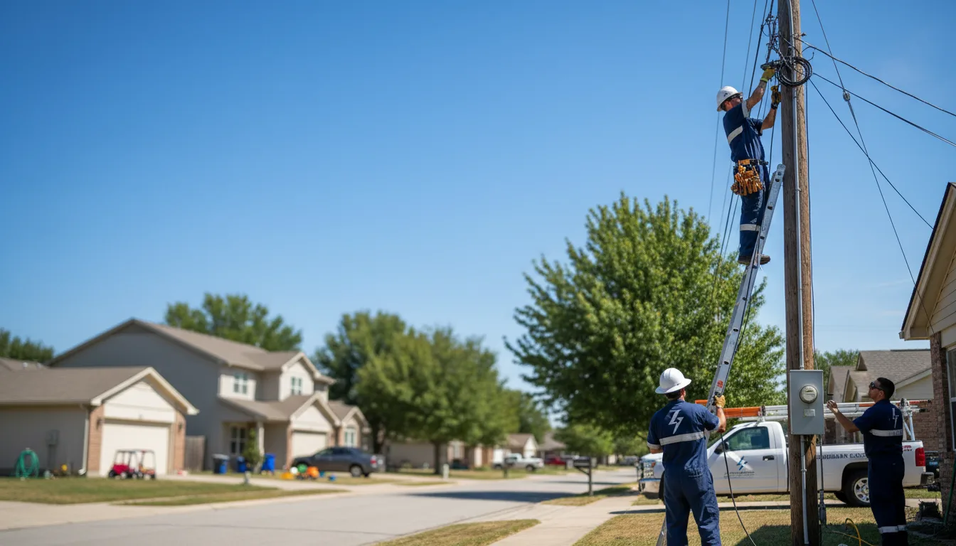 Residential electrician providing installation services in Tishomingo, OK